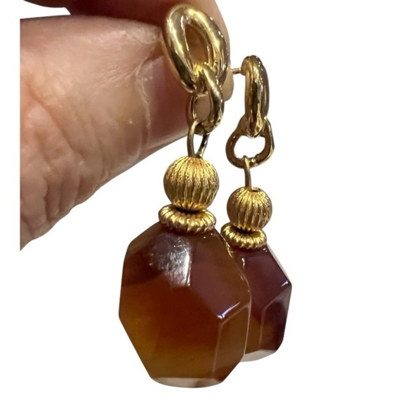 Golden Butterscotch Jasper Drop Earrings - Picture 2 of 4